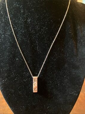 Tiffany and Company Sterling necklace with diamond.